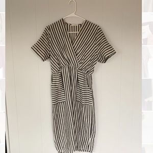 Stevie Hender Gray Stripped Dress